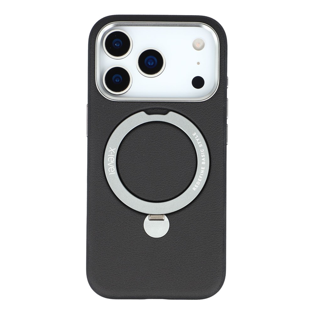 iPhone 17 Pro - X-LEVEL Kickstand Magnetic Case Black - 3