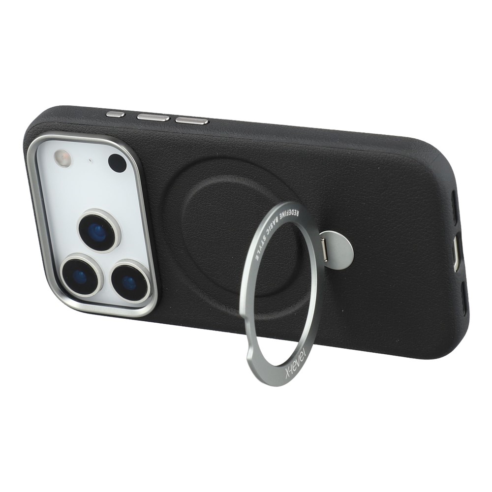 iPhone 17 Pro - X-LEVEL Kickstand Magnetic Case Black - 4