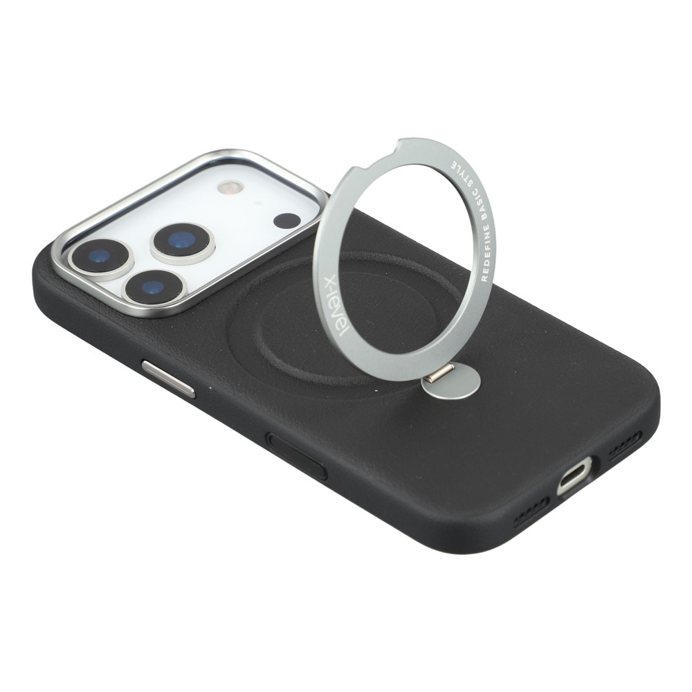 iPhone 17 Pro - X-LEVEL Kickstand Magnetic Case Black - 5