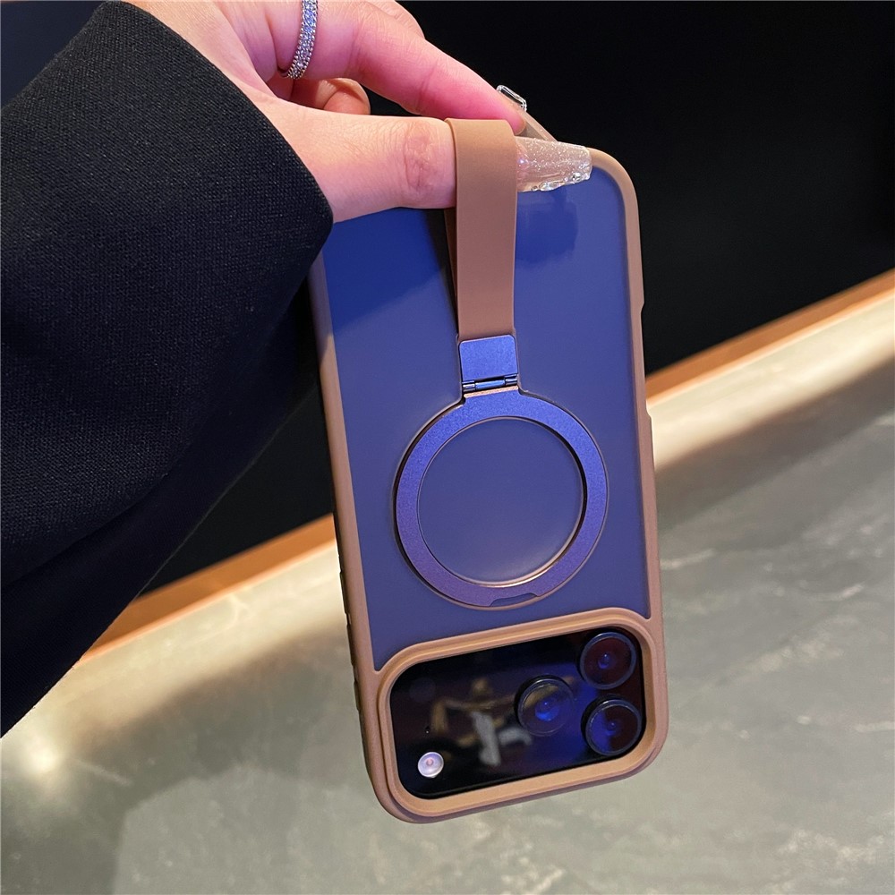 iPhone 17 Pro Max -  Integrated Lanyard Metal Ring Kickstand  Titanium Grey - 4