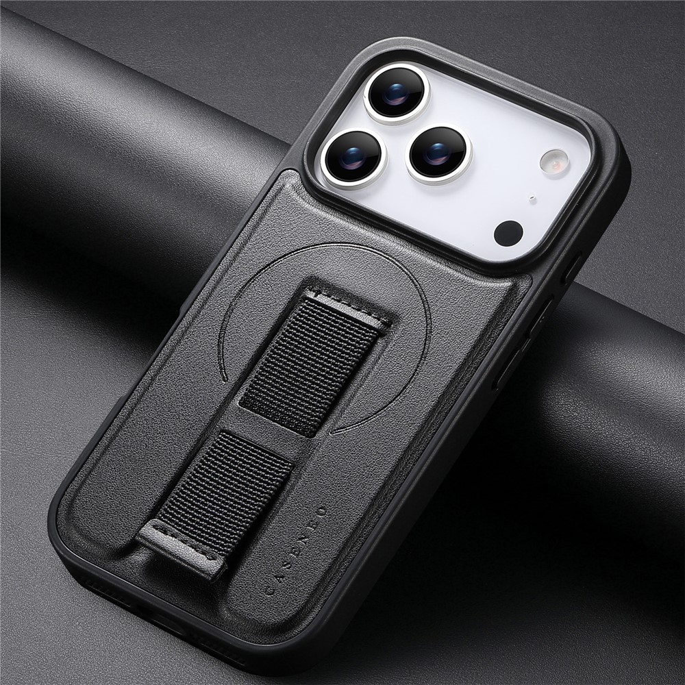 iPhone 17 Pro Max - CASENEO Leather Wristband Black - 5