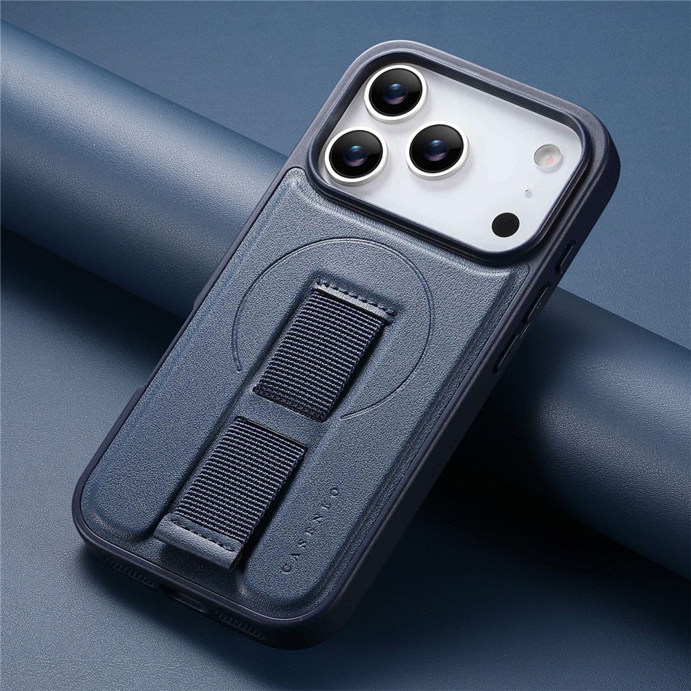 iPhone 17 Pro Max - CASENEO Leather Wristband Blue - 5