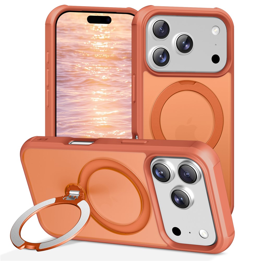 iPhone 17 Pro Max - Hard Case With Ring Magnetic Orange