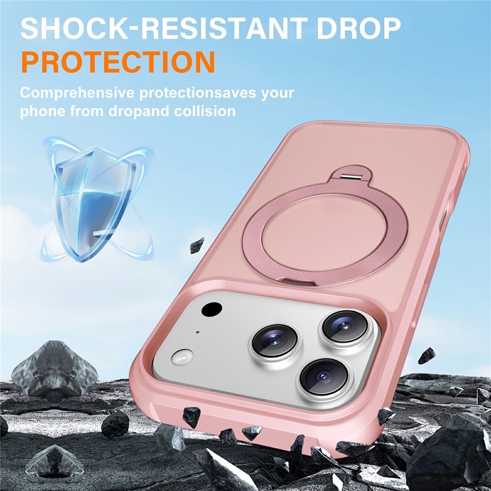 iPhone 17 Pro Max - Hard Case With Ring Magnetic Pink - 3