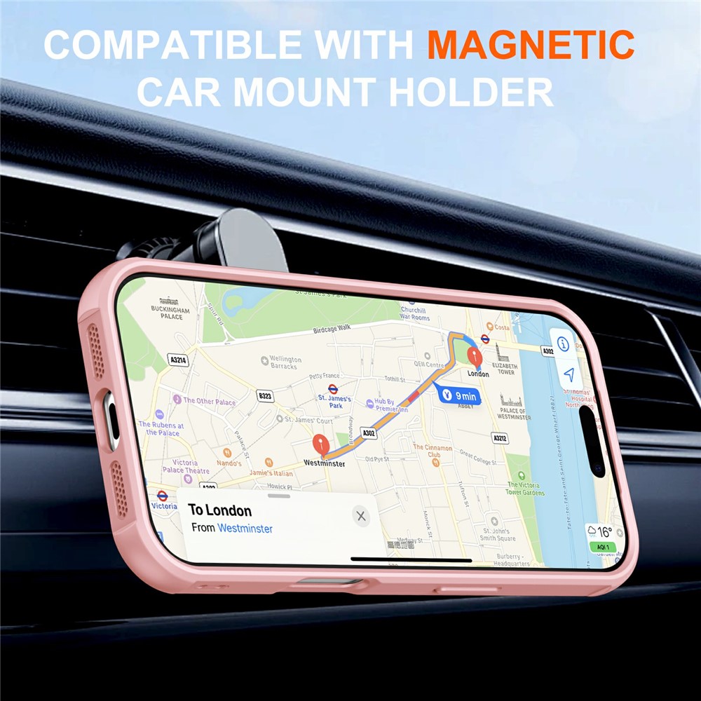 iPhone 17 Pro Max - Hard Case With Ring Magnetic Pink - 4