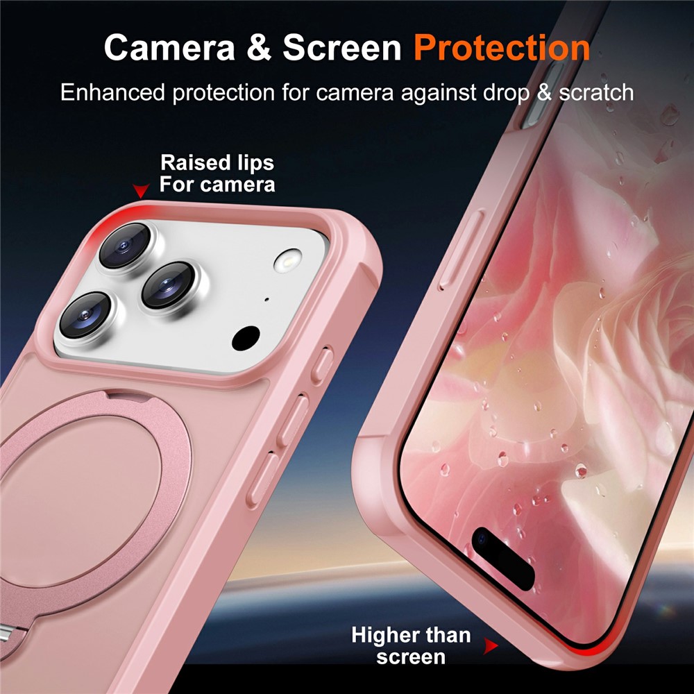 iPhone 17 Pro Max - Hard Case With Ring Magnetic Pink - 5