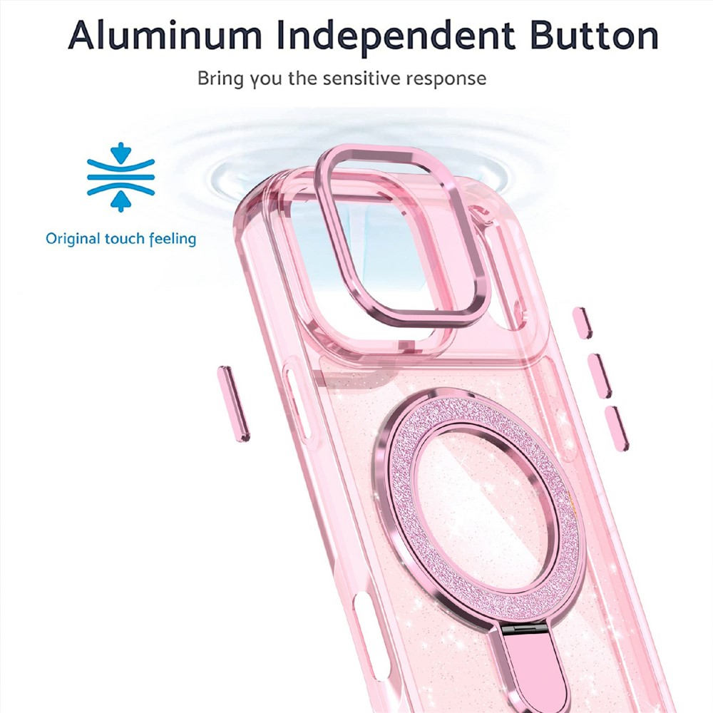 iPhone 17 Pro Max - Kickstand Glitter Pink - 3