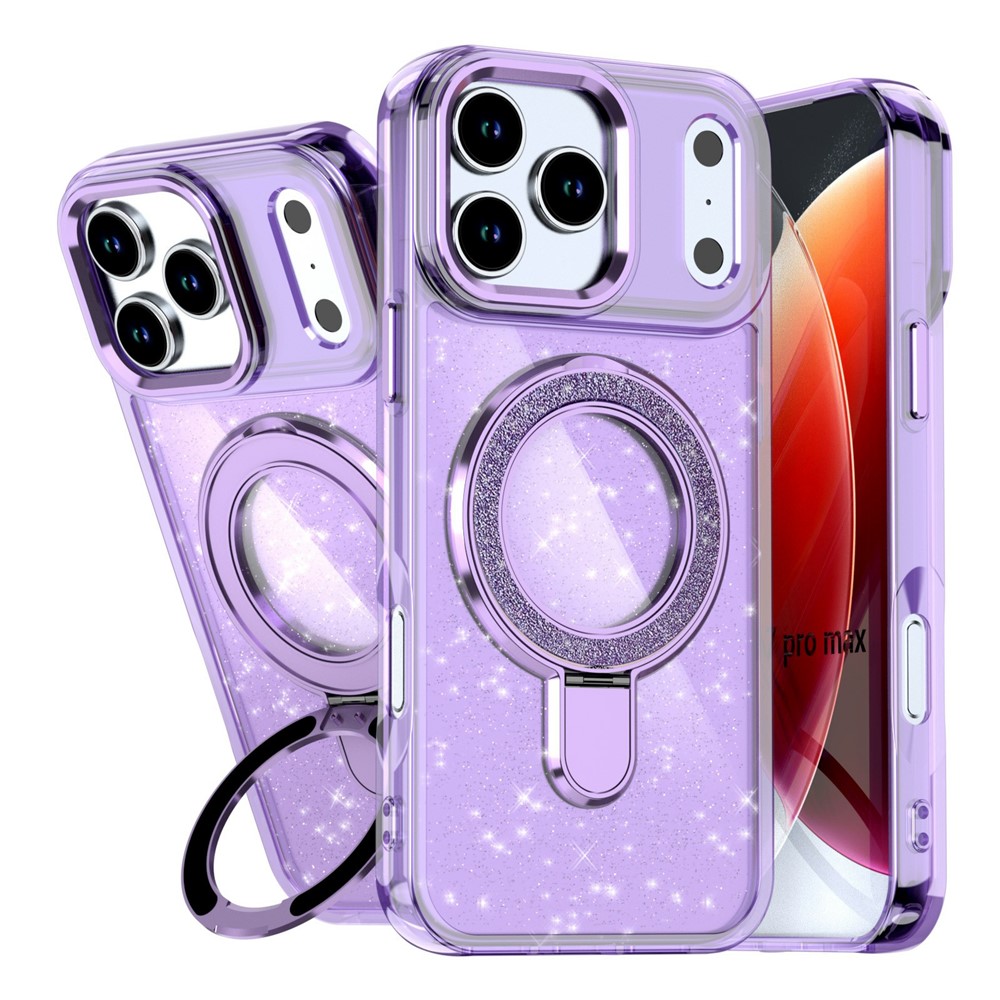 iPhone 17 Pro Max - Kickstand Glitter Purple