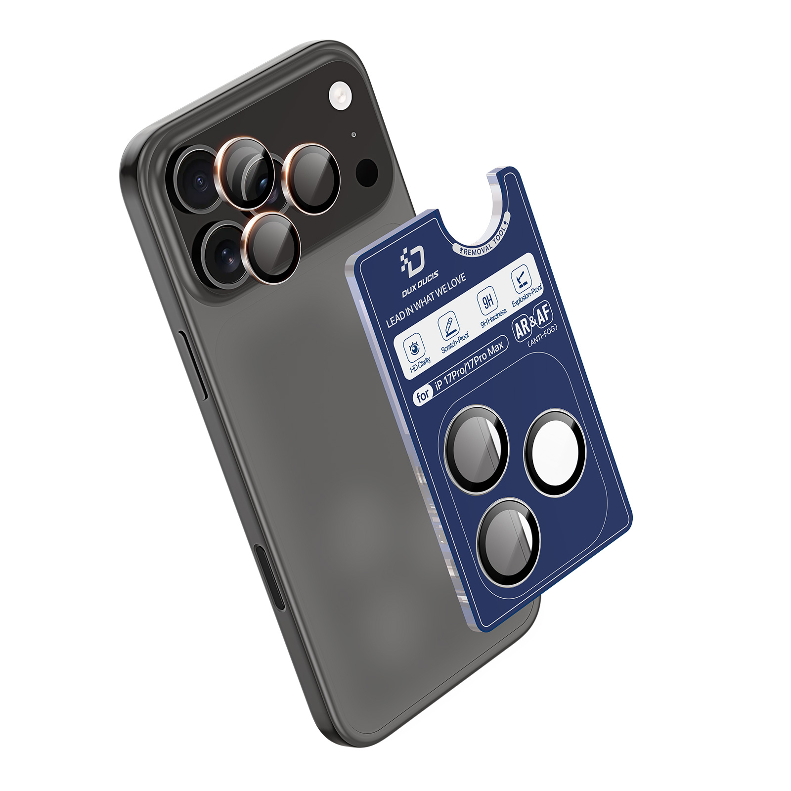 iPhone 17 Pro/17 Pro Max - DUX DUCIS Camera Lens Glass Protector Black - 4