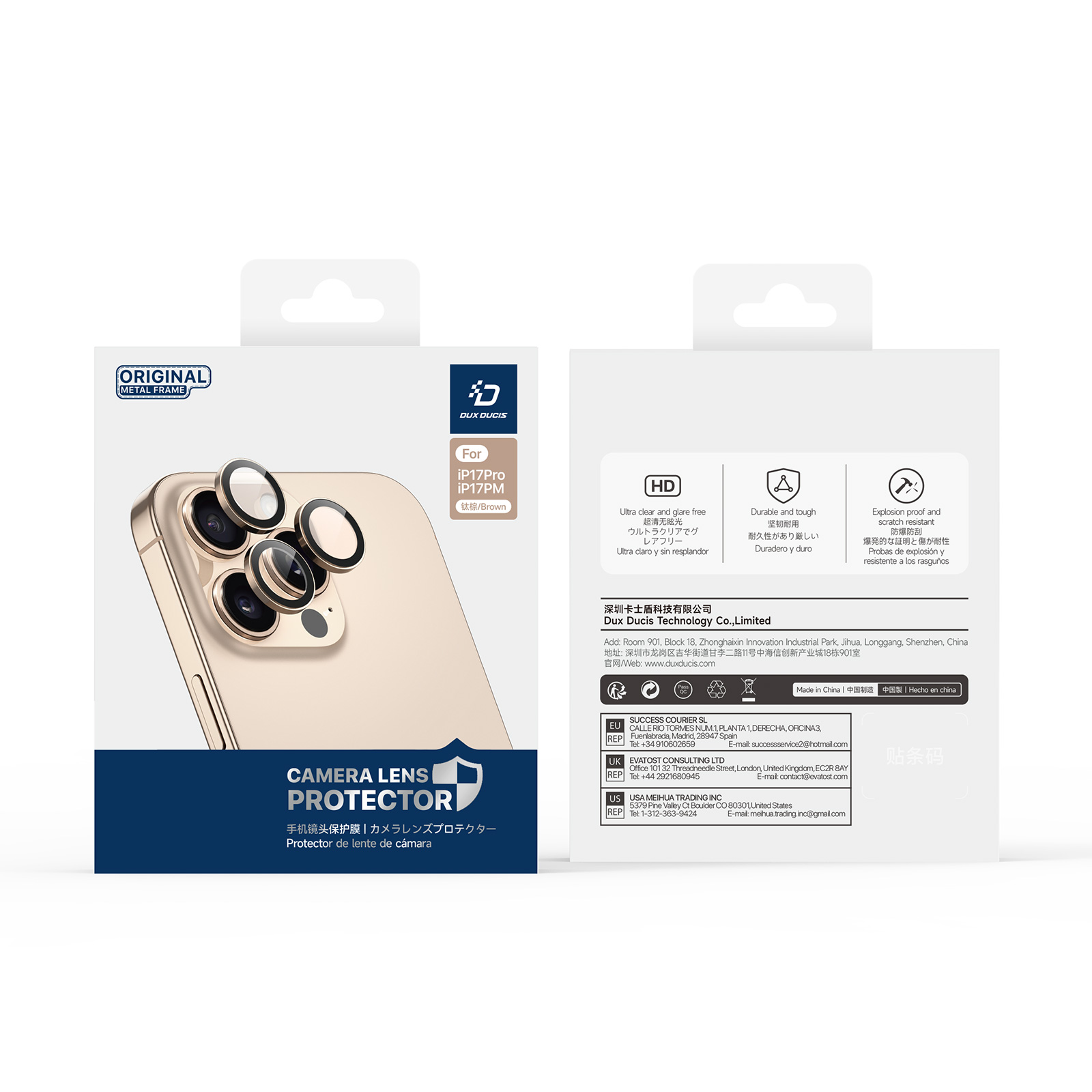 iPhone 17 Pro/17 Pro Max - DUX DUCIS Camera Lens Glass Protector Silver - 5