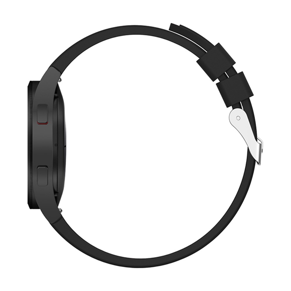SmartWatch Band 20mm - Silicone With Stainless Steel Buckle Black - 5