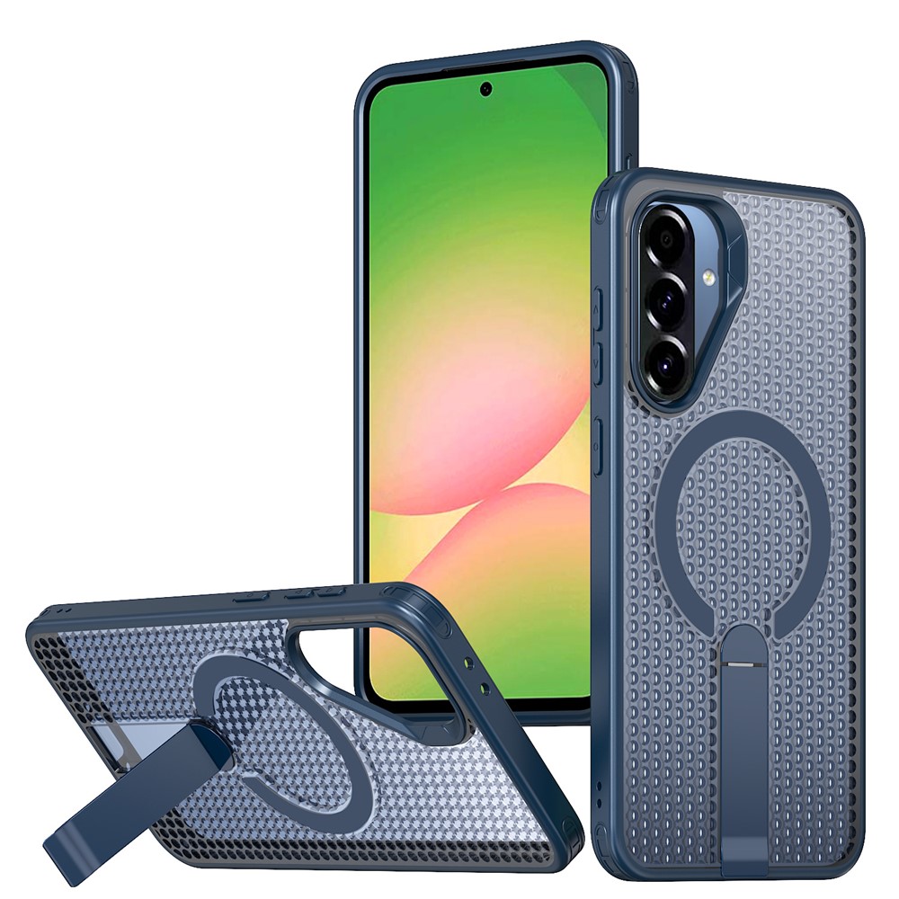Samsung Galaxy A36/A56 - Kickstand Grid Texture Blue
