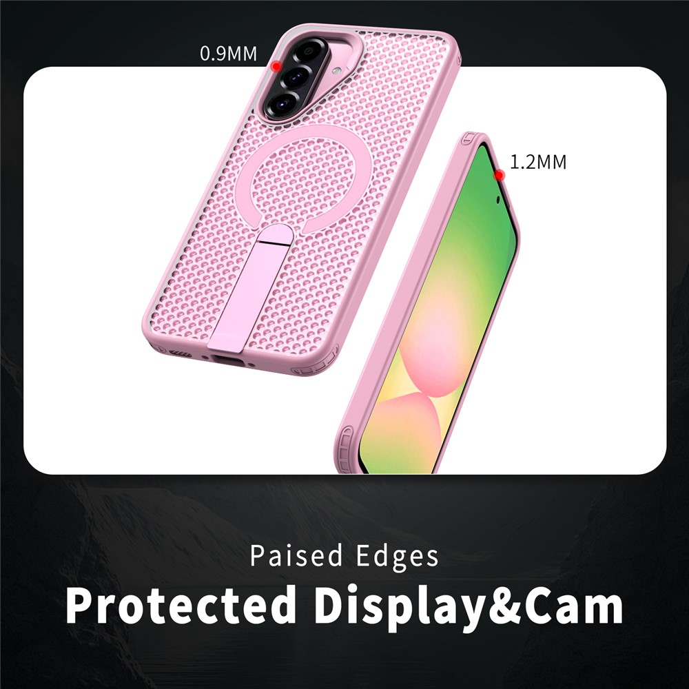 SS Gxy A36/A56 - Kickstand Grid Texture Pink - 4