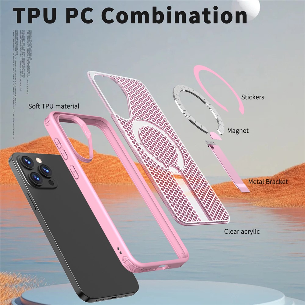 SS Gxy A36/A56 - Kickstand Grid Texture Pink - 5