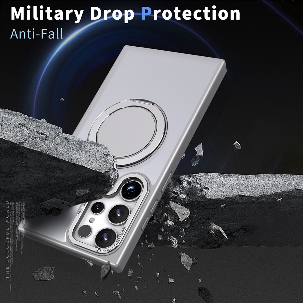 SS Gxy S24 Ultra - Magnetic Ring Kickstand Titanium Grey - 3