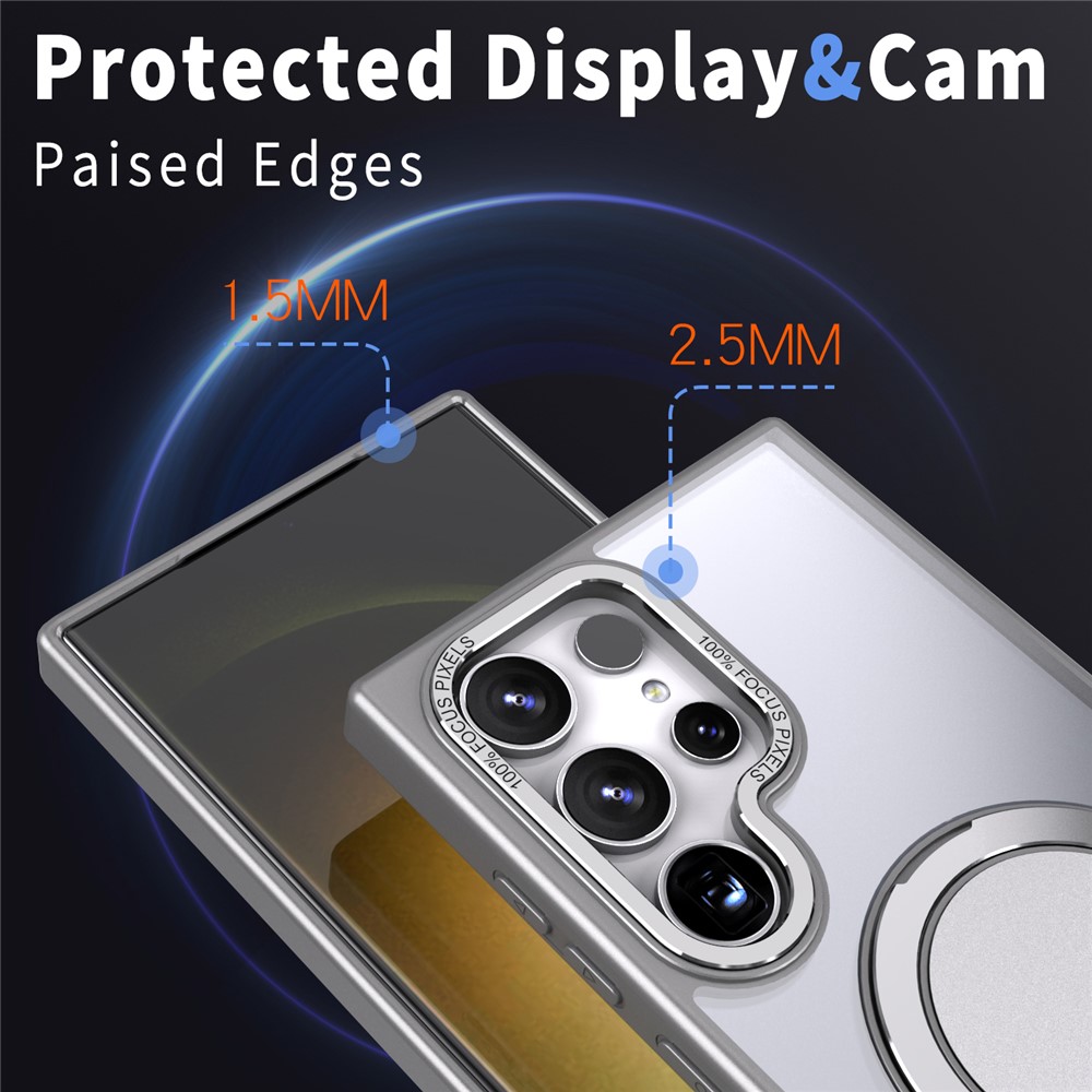 SS Gxy S24 Ultra - Magnetic Ring Kickstand Titanium Grey - 5