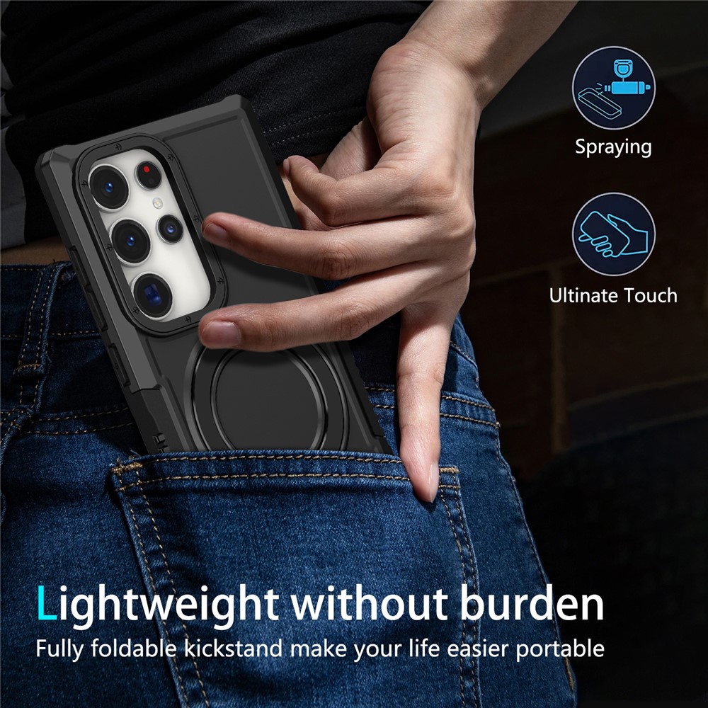 SS Gxy S24 Ultra - Shockproof 2 in 1 With Ring MagSafe Black - 5