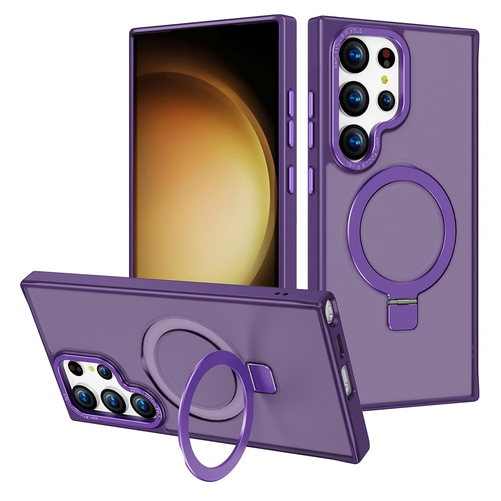 SS Gxy S25 Ultra - Magnetic Ring Kickstand Dark Purple