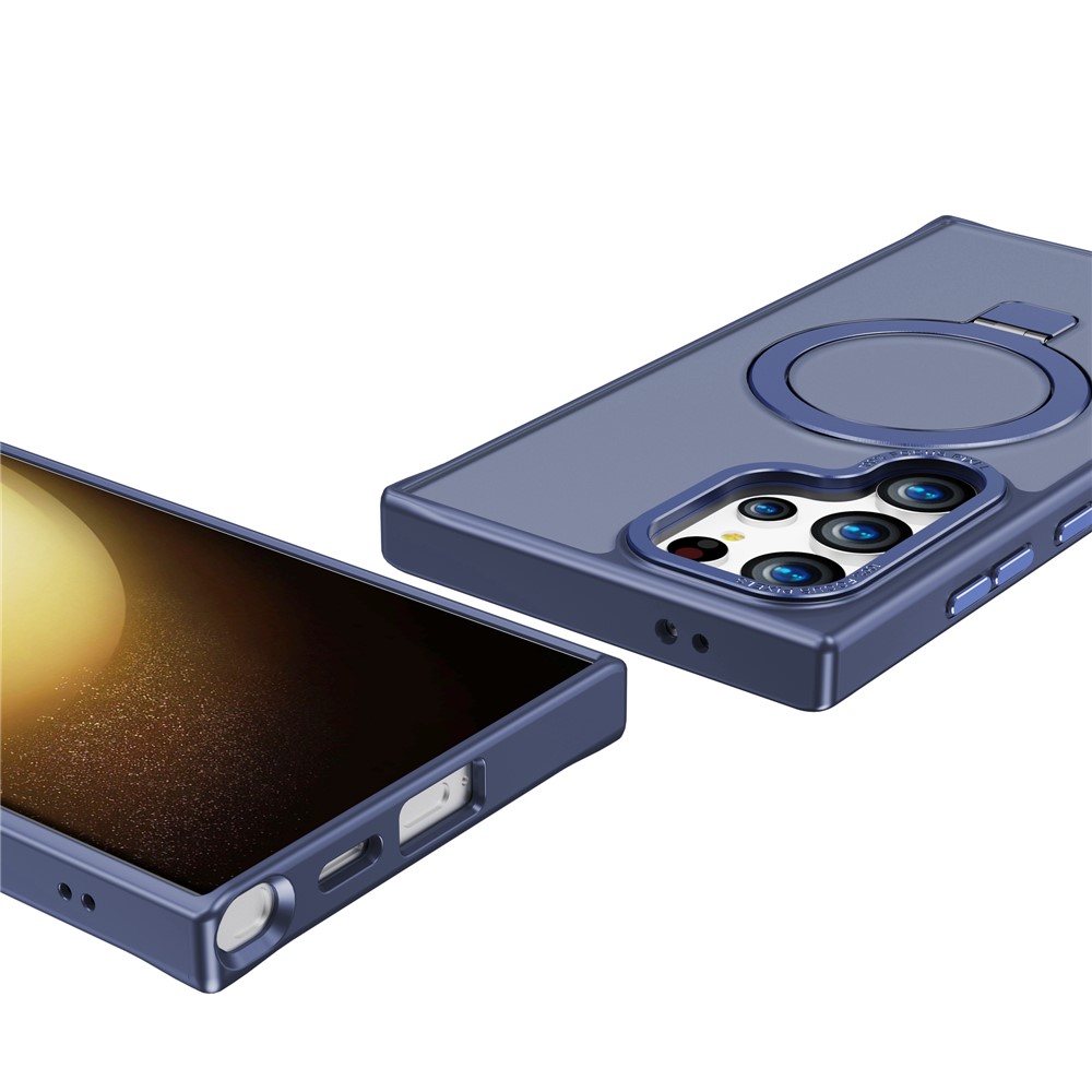 SS Gxy S25 Ultra - Magnetic Ring Kickstand Dark Purple - 4