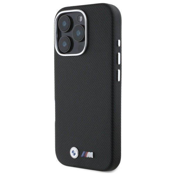 iPhone 16 Pro Max - BMW Kevlar Full Wrapped Metal Black - 2