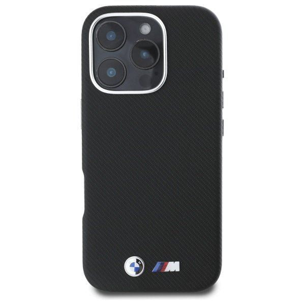 iPhone 16 Pro Max - BMW Kevlar Full Wrapped Metal Black - 3