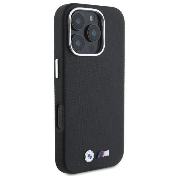 iPhone 16 Pro Max - BMW Kevlar Full Wrapped Metal Black - 4