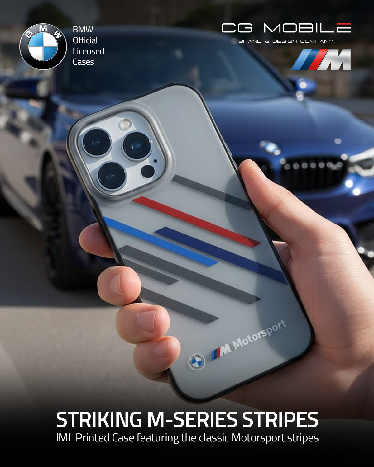 iPhone 16 Pro Max - BMW Motorsport Random Stripes Grey - 2
