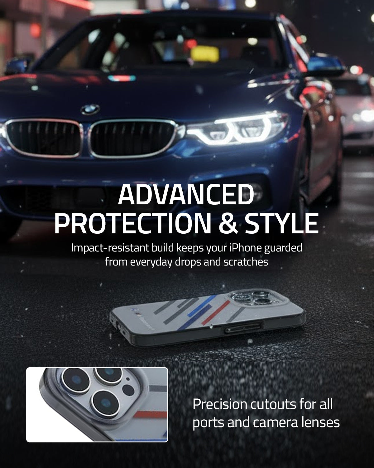 iPhone 16 Pro Max - BMW Motorsport Random Stripes Grey - 4