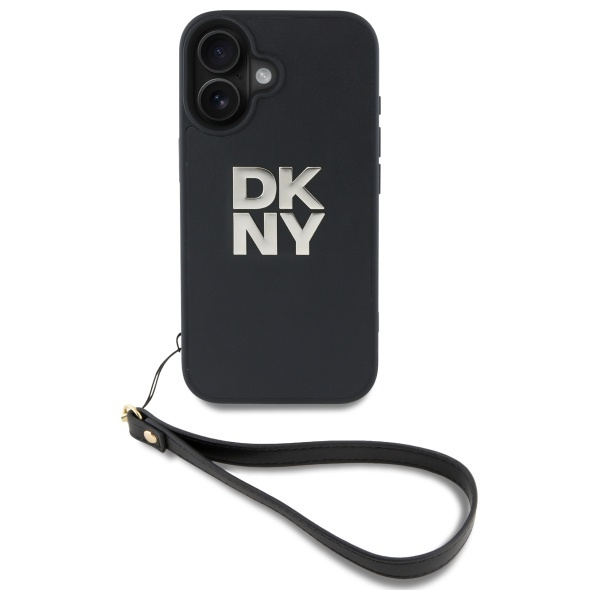 iPhone 16 Pro Max - DKNY Leather Wrist Strap Black - 2