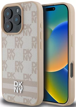 iPhone 16 Pro Max - DKNY Liquid Glitters Checkered Pattern Pink - 2