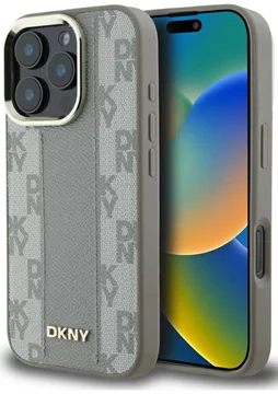 iPhone 16 Pro Max - DKNY Liquid Glitters Checkered Pattern Pink - 3