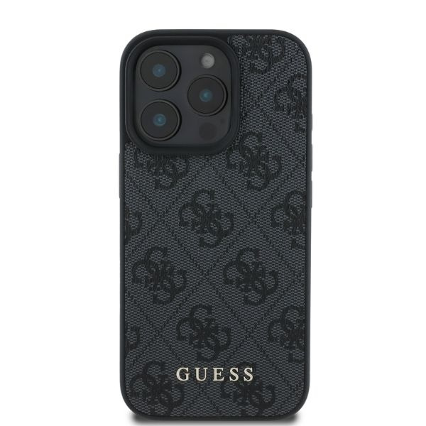 iPhone 16 Pro Max - GUESS Hard Case MagSafe PU 4G Small And Classic Black - 3