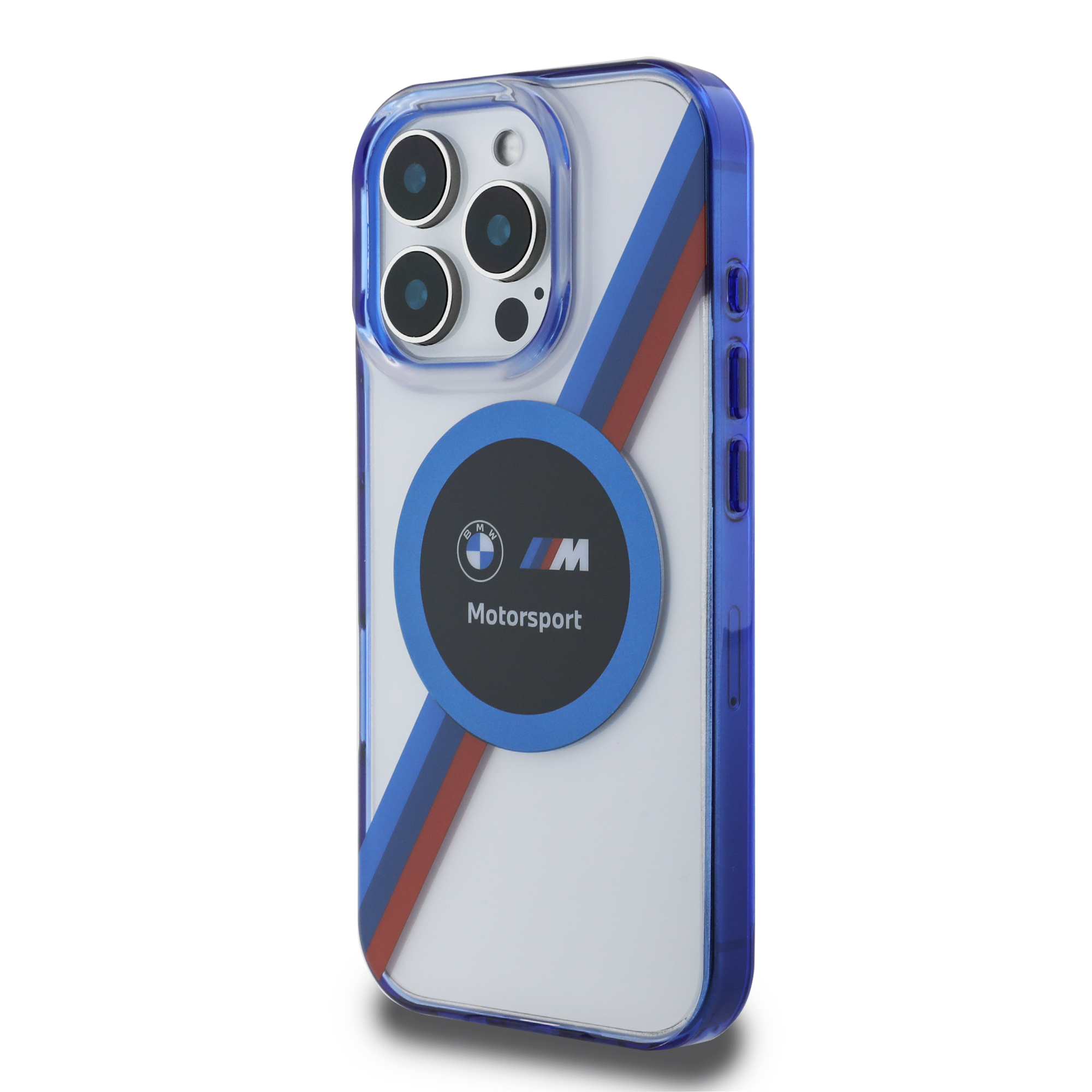 iPhone 16 Pro Max - BMW PC/TPU Clear Hard Case Motorsport MagSafe IML Printed Circle Design - 2