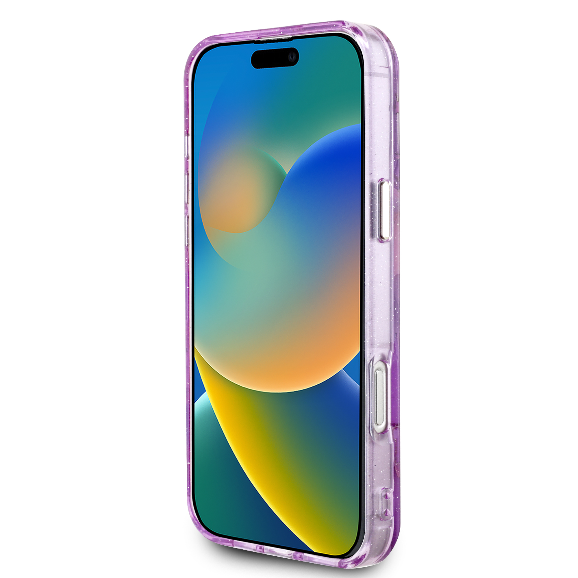 iPhone 16 Pro - GUESS Glitter Flower With MagSafe Purple - 5