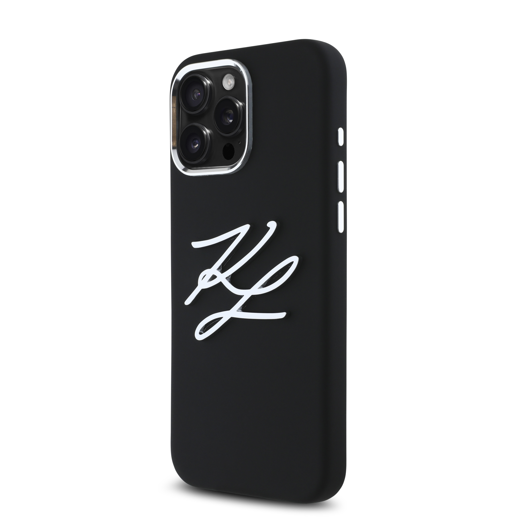 iPhone 16 Pro Max - KARL LAGERFELD Liquid Silicone Big Initials Black - 2