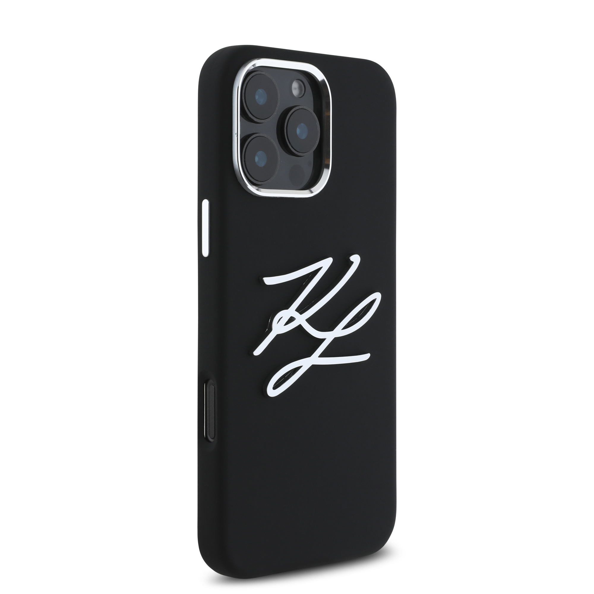 iPhone 16 Pro Max - KARL LAGERFELD Liquid Silicone Big Initials Black - 4