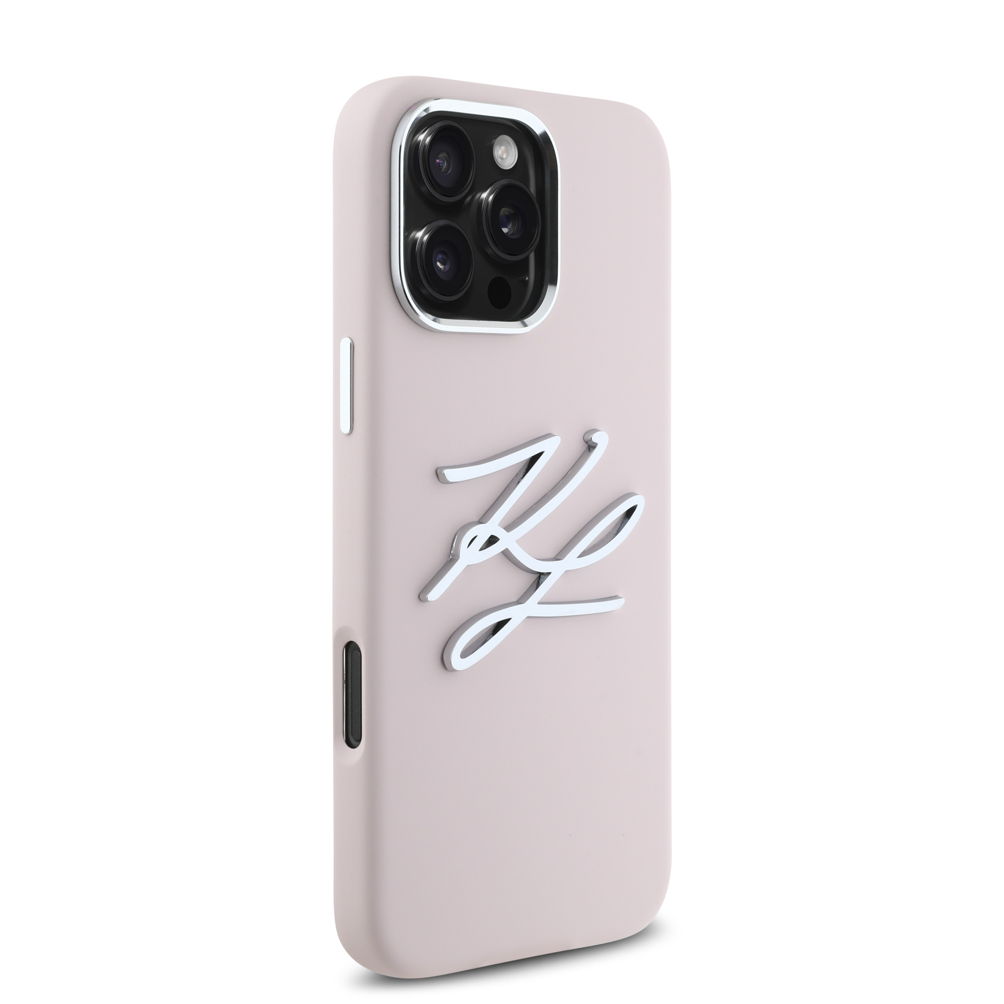iPhone 16 Pro Max - KARL LAGERFELD Liquid Silicone Big Initials Pink - 4