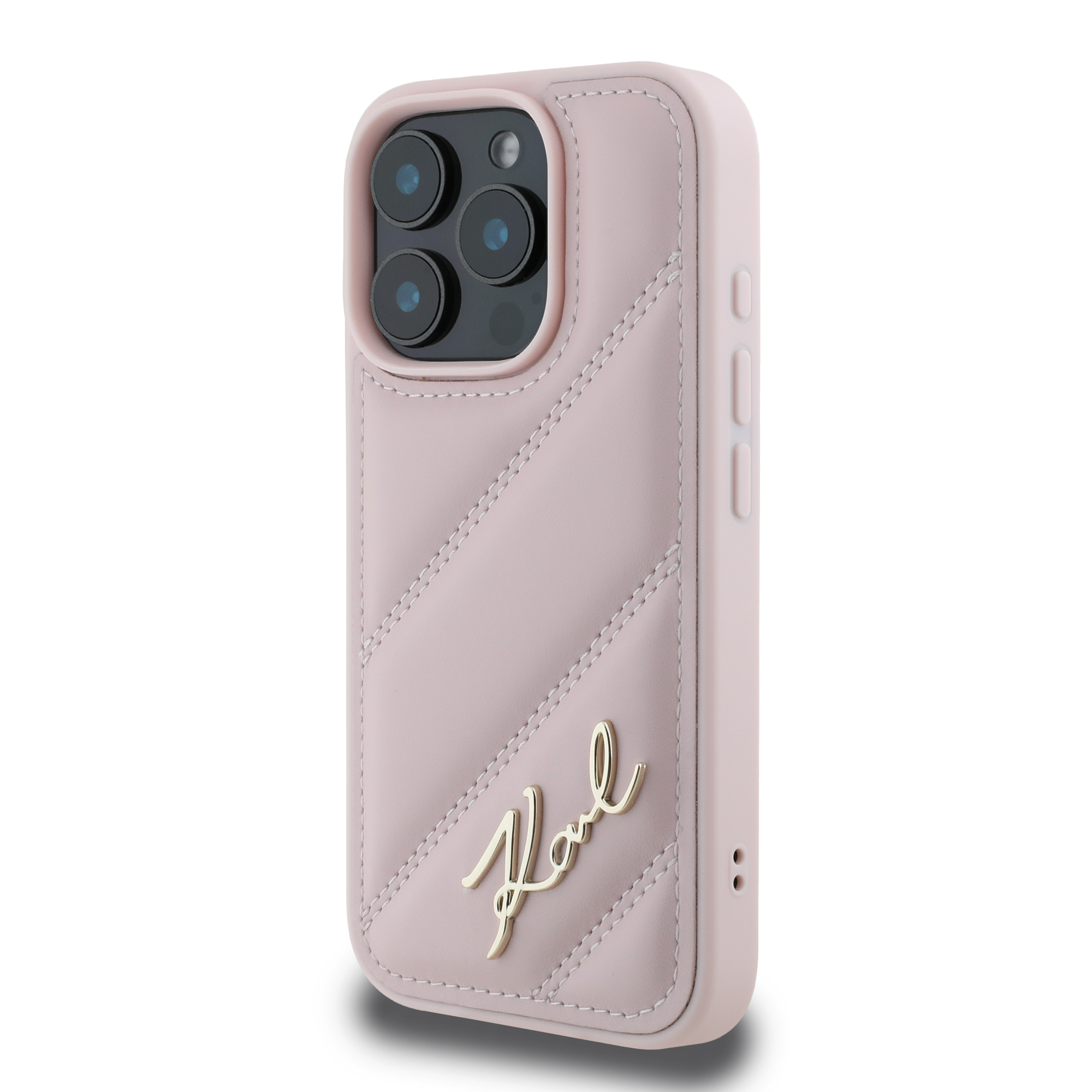 iPhone 16 Pro Max - KARL LAGERFELD Quilted Signature Pink - 2