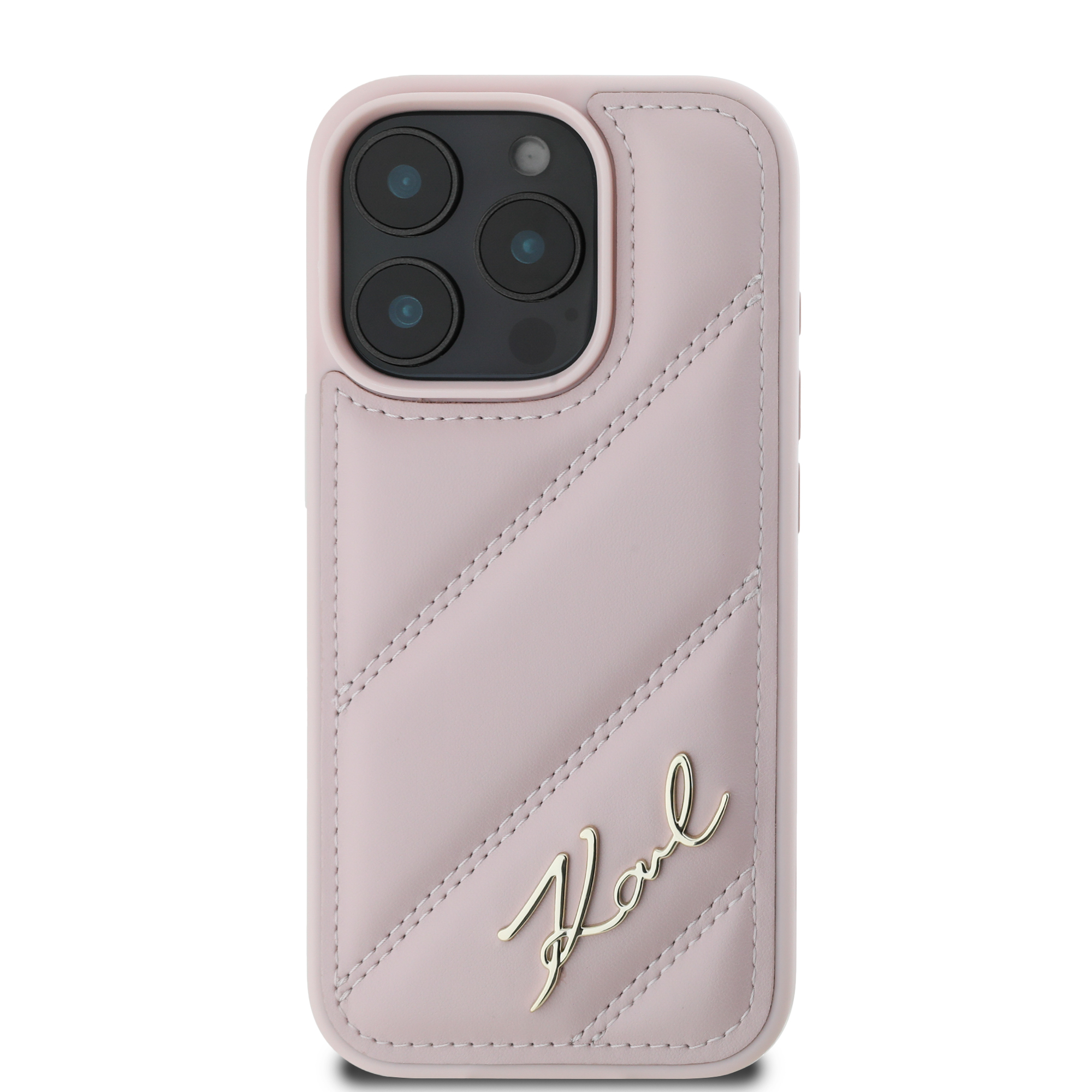 iPhone 16 Pro Max - KARL LAGERFELD Quilted Signature Pink - 3