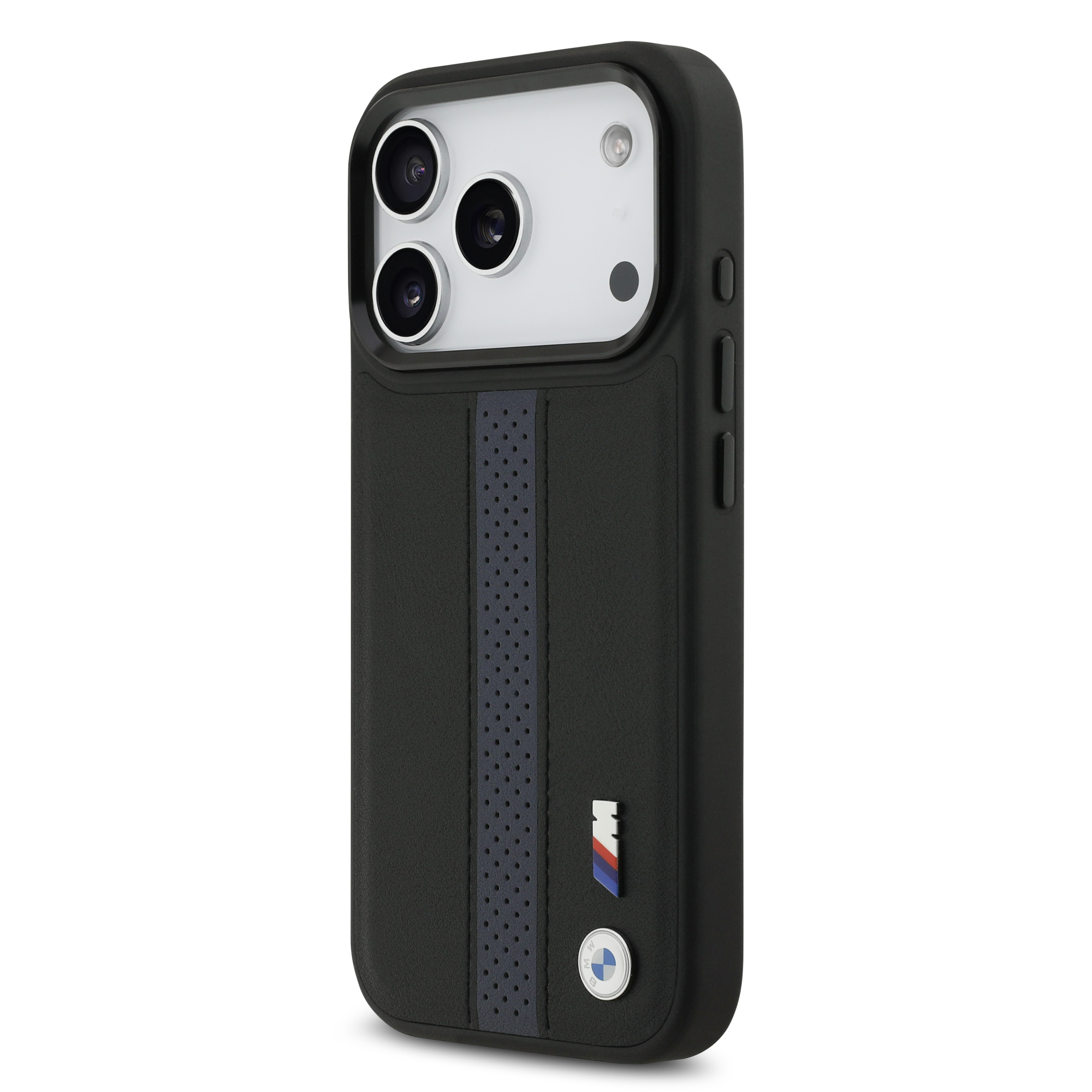 iPhone 17 Pro - BMW Leather Perforated Stripes Blue - 2