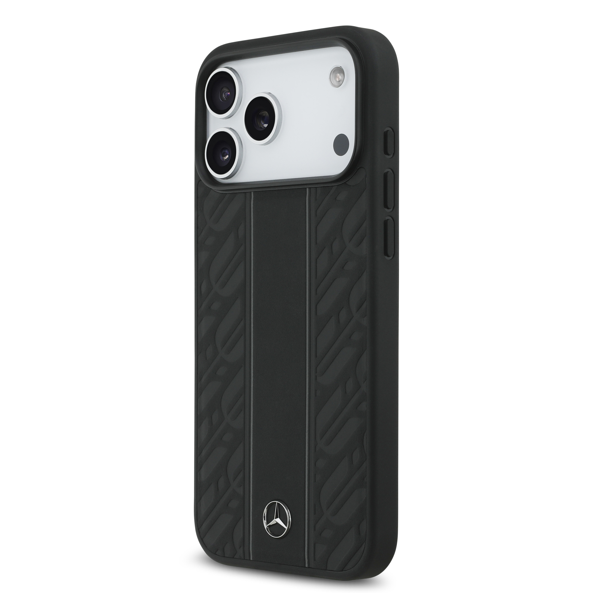 iPhone 17 Pro Max - MERCEDES BENZ Leather Laurel Leaves Black - 2