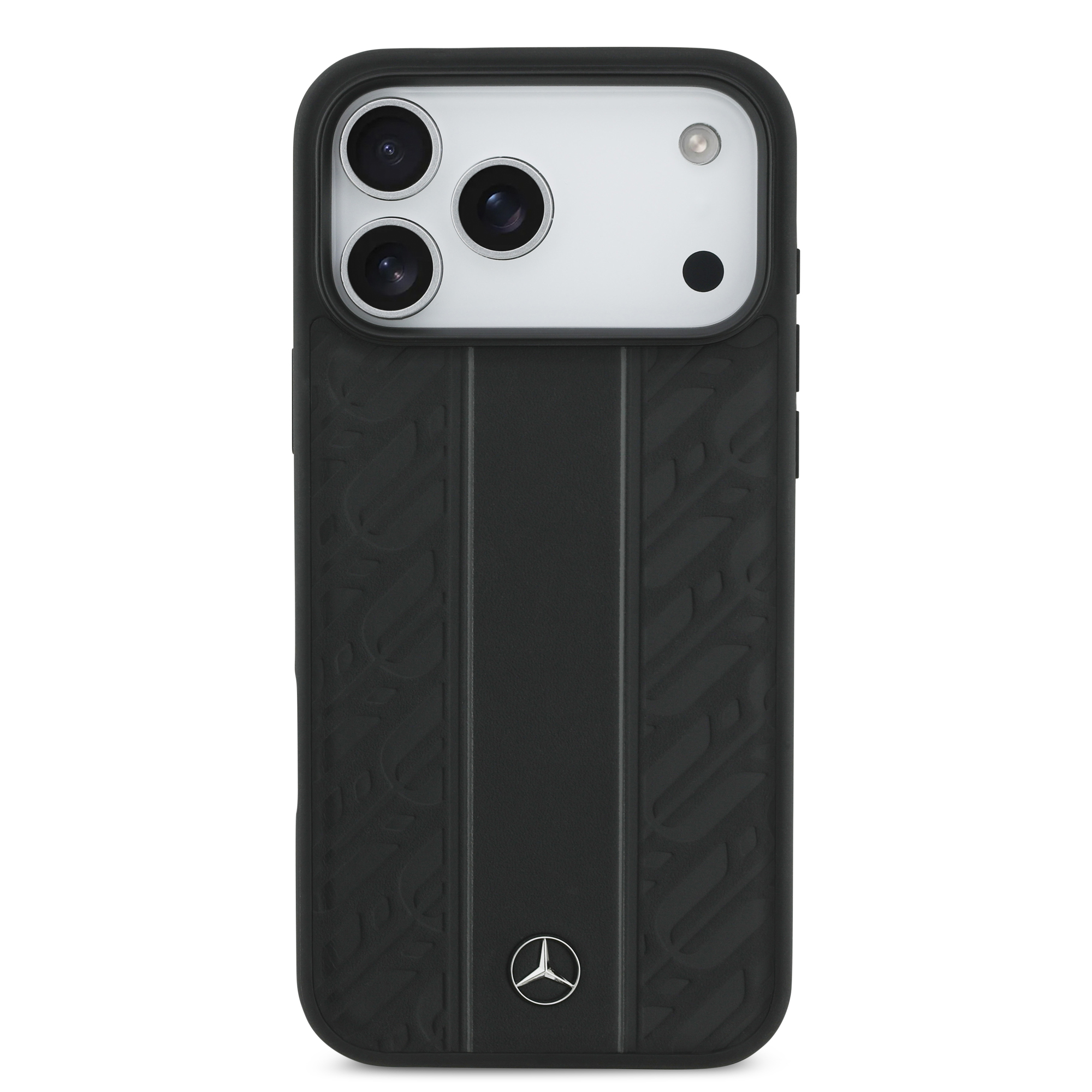 iPhone 17 Pro Max - MERCEDES BENZ Leather Laurel Leaves Black - 3