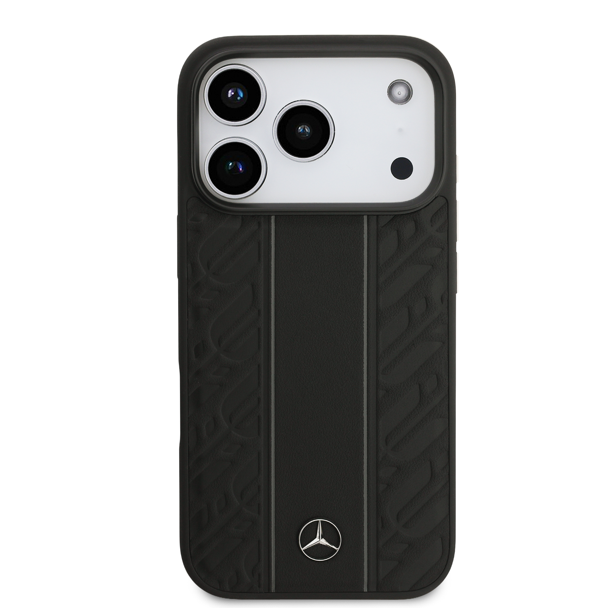 iPhone 17 Pro - MERCEDES BENZ Leather Laurel Leaves Black - 3
