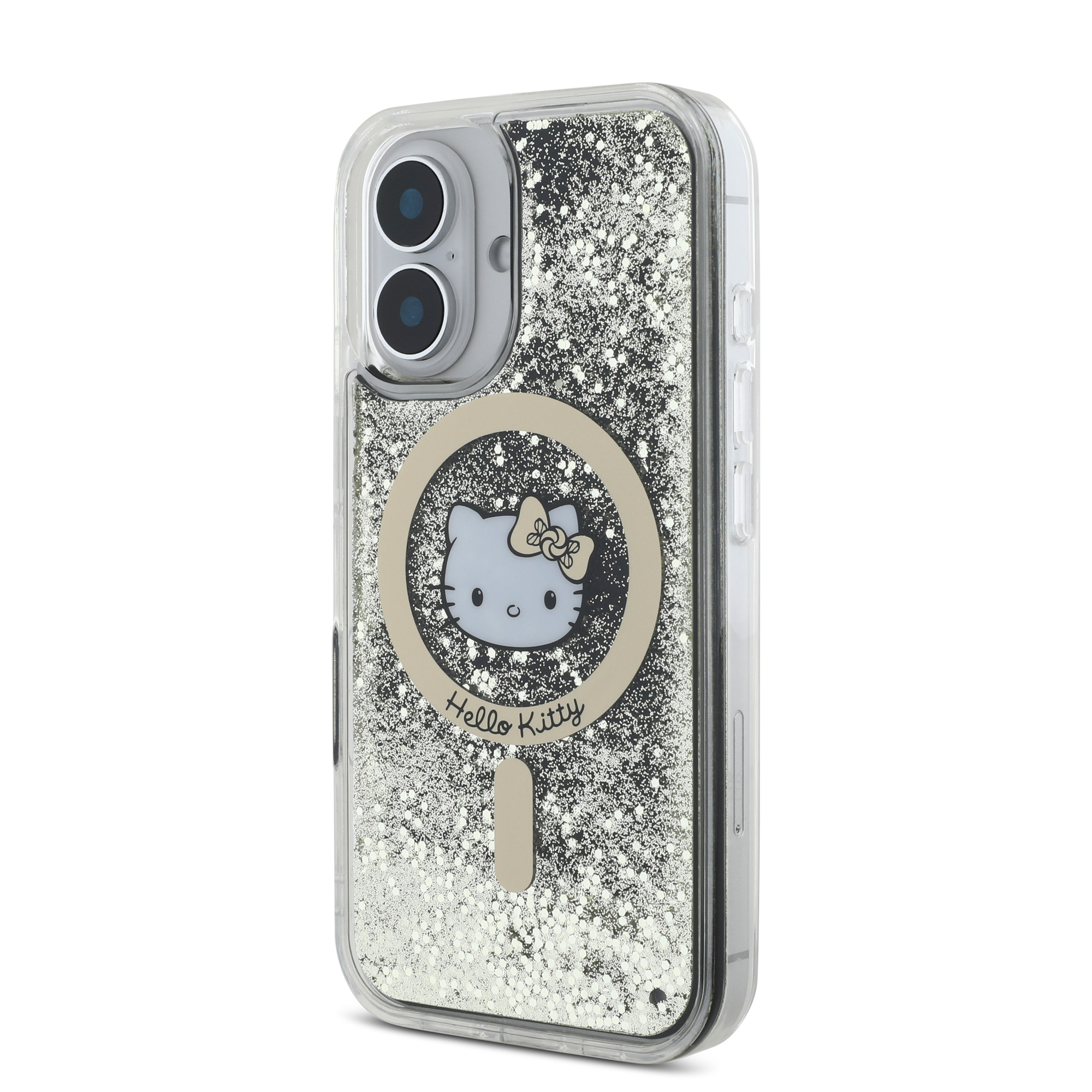 iPhone 16 - HELLO KITTY Liquid Glitters Gold Fever Black - 2