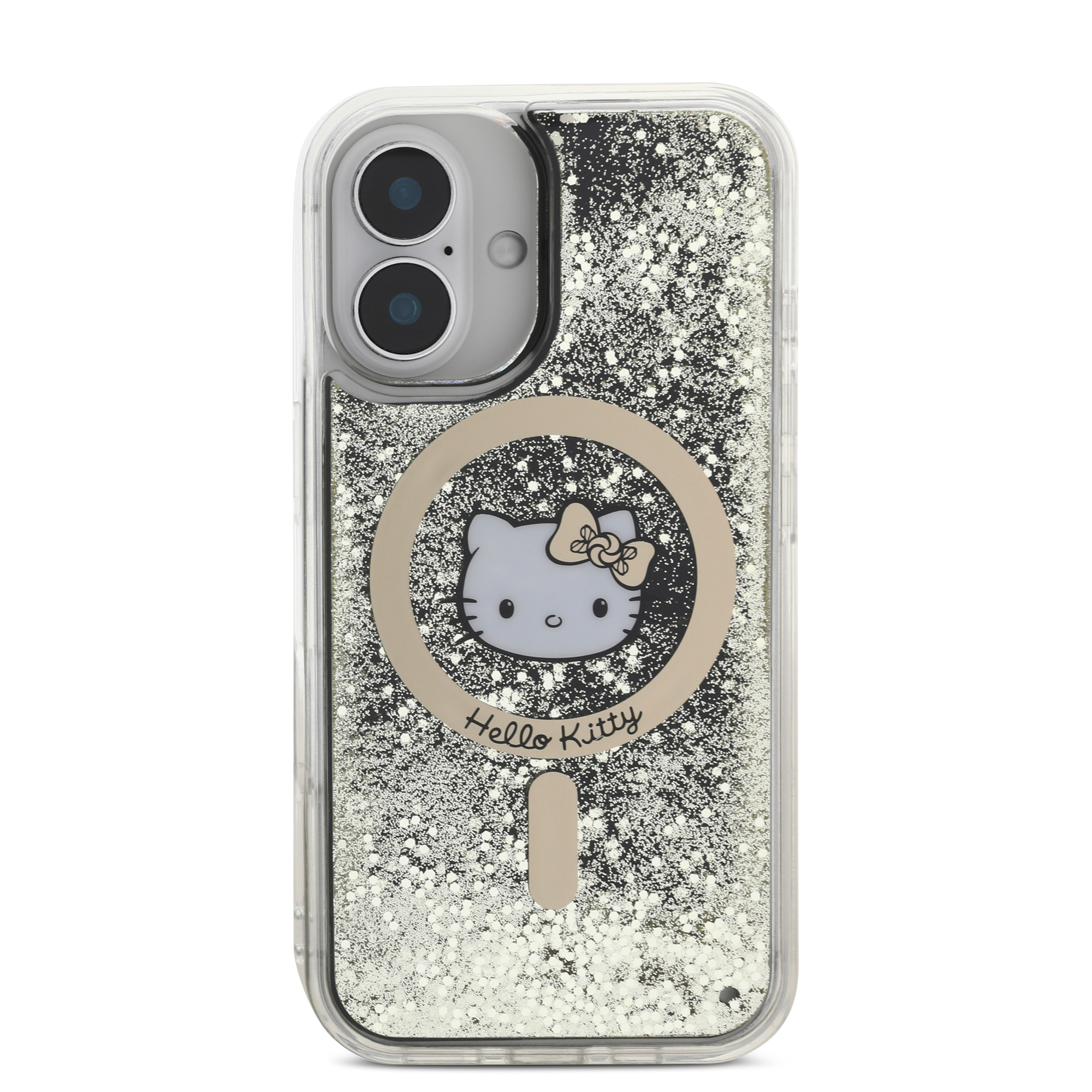 iPhone 16 - HELLO KITTY Liquid Glitters Gold Fever Black - 3