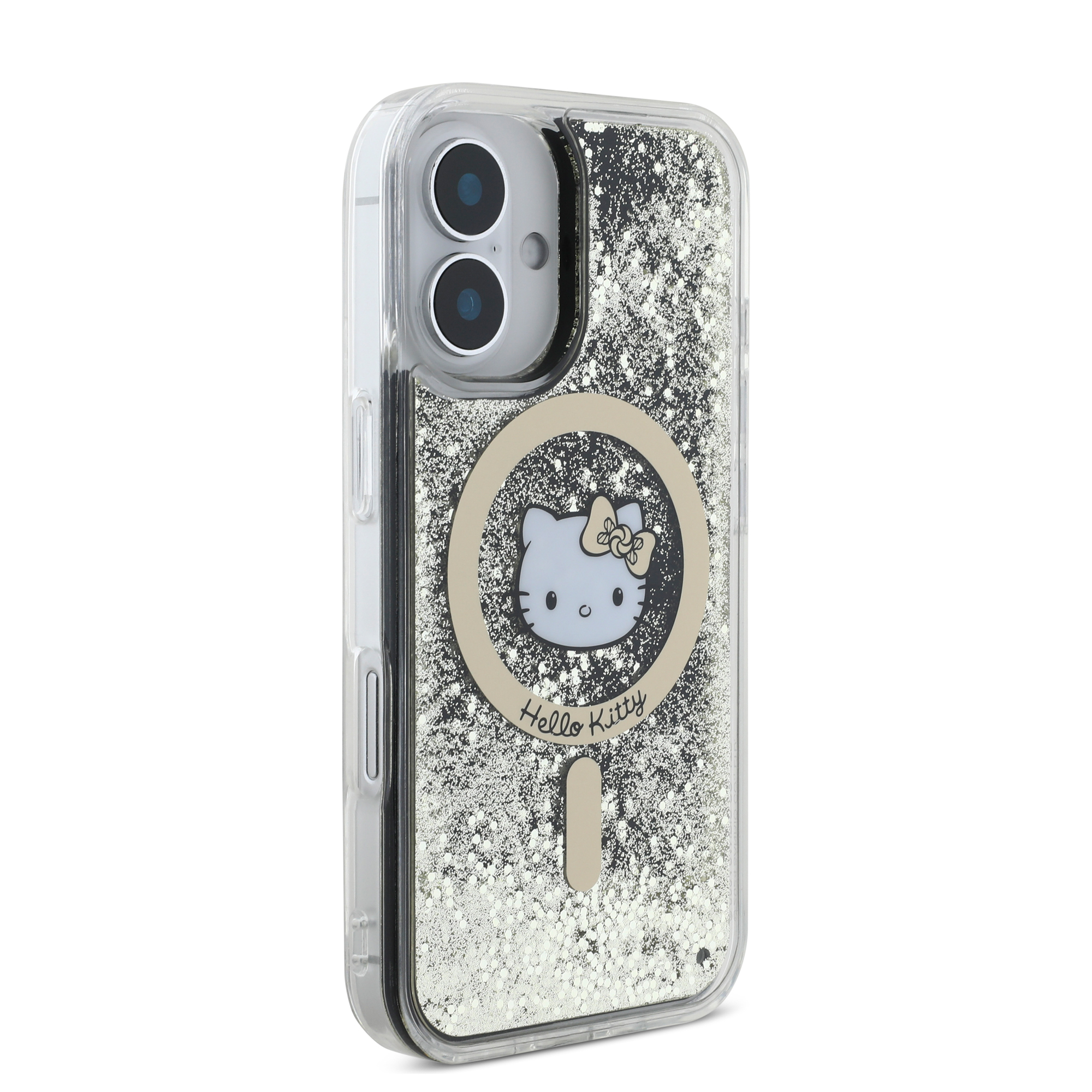 iPhone 16 - HELLO KITTY Liquid Glitters Gold Fever Black - 4