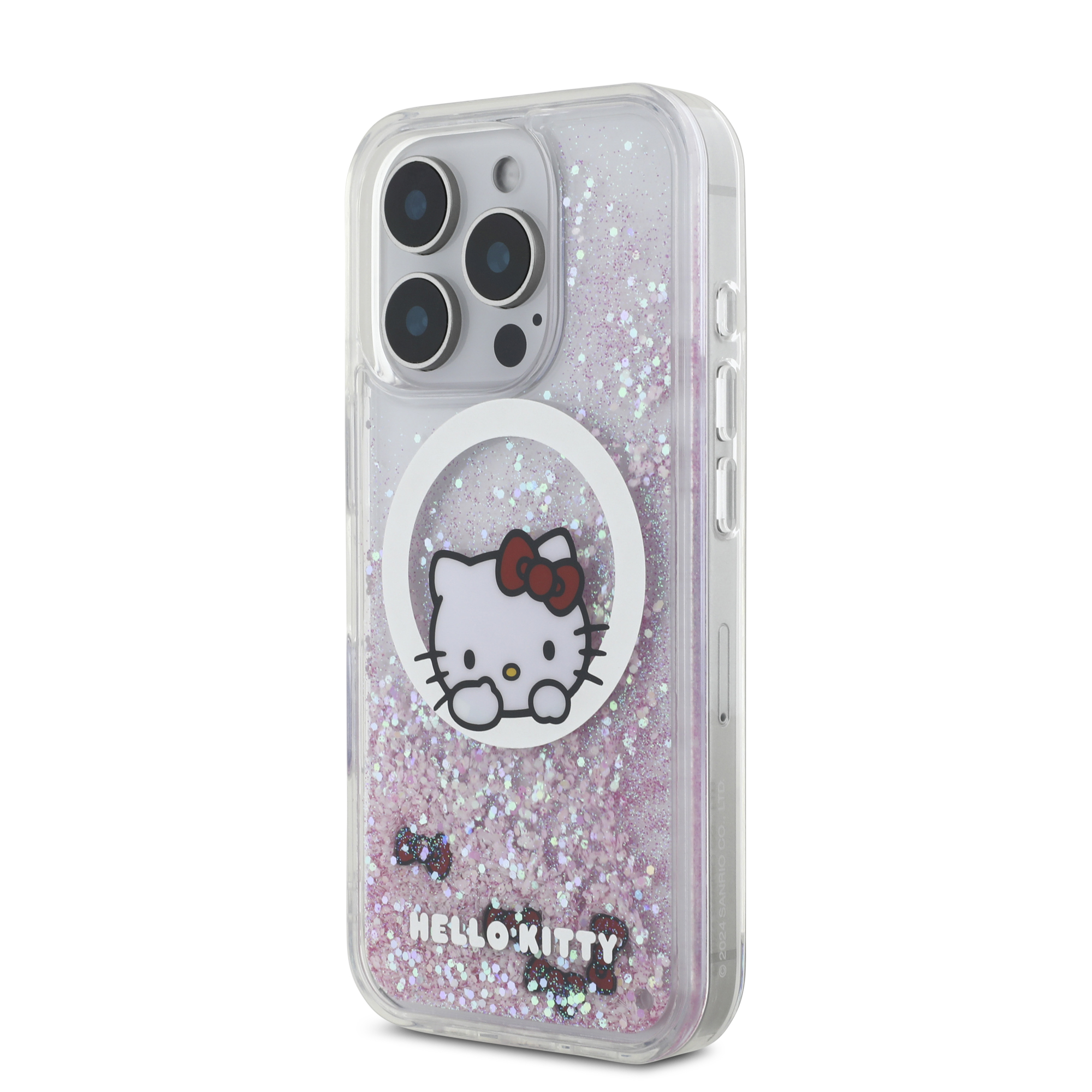 iPhone 16 Pro - HELLO KITTY Liquid Glitters Sweet Bows White - 2