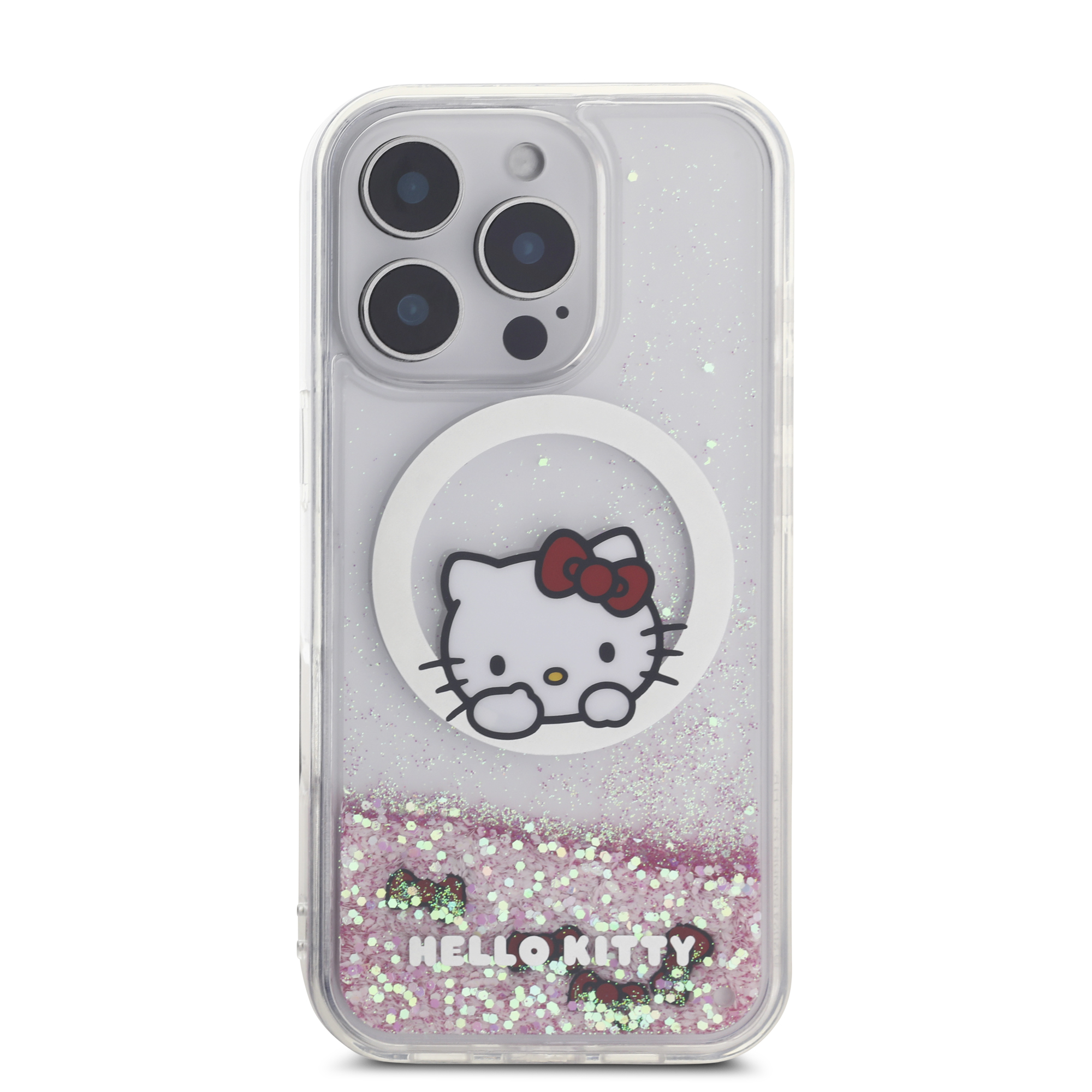 iPhone 16 Pro - HELLO KITTY Liquid Glitters Sweet Bows White - 3