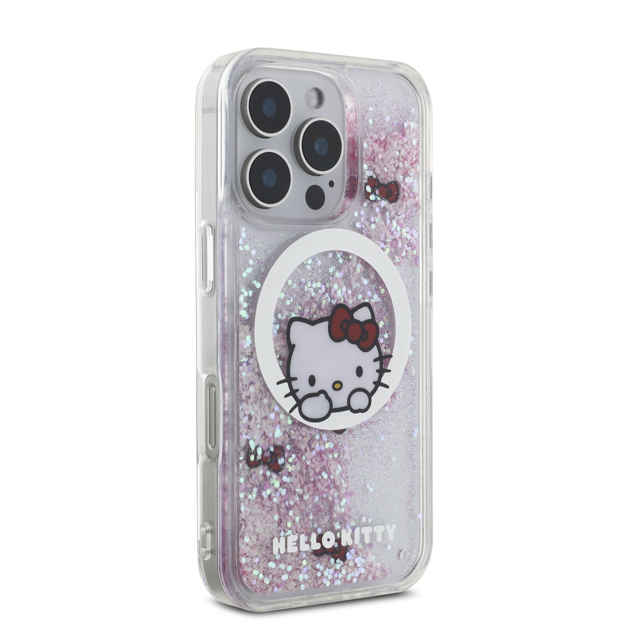 iPhone 16 Pro - HELLO KITTY Liquid Glitters Sweet Bows White - 4