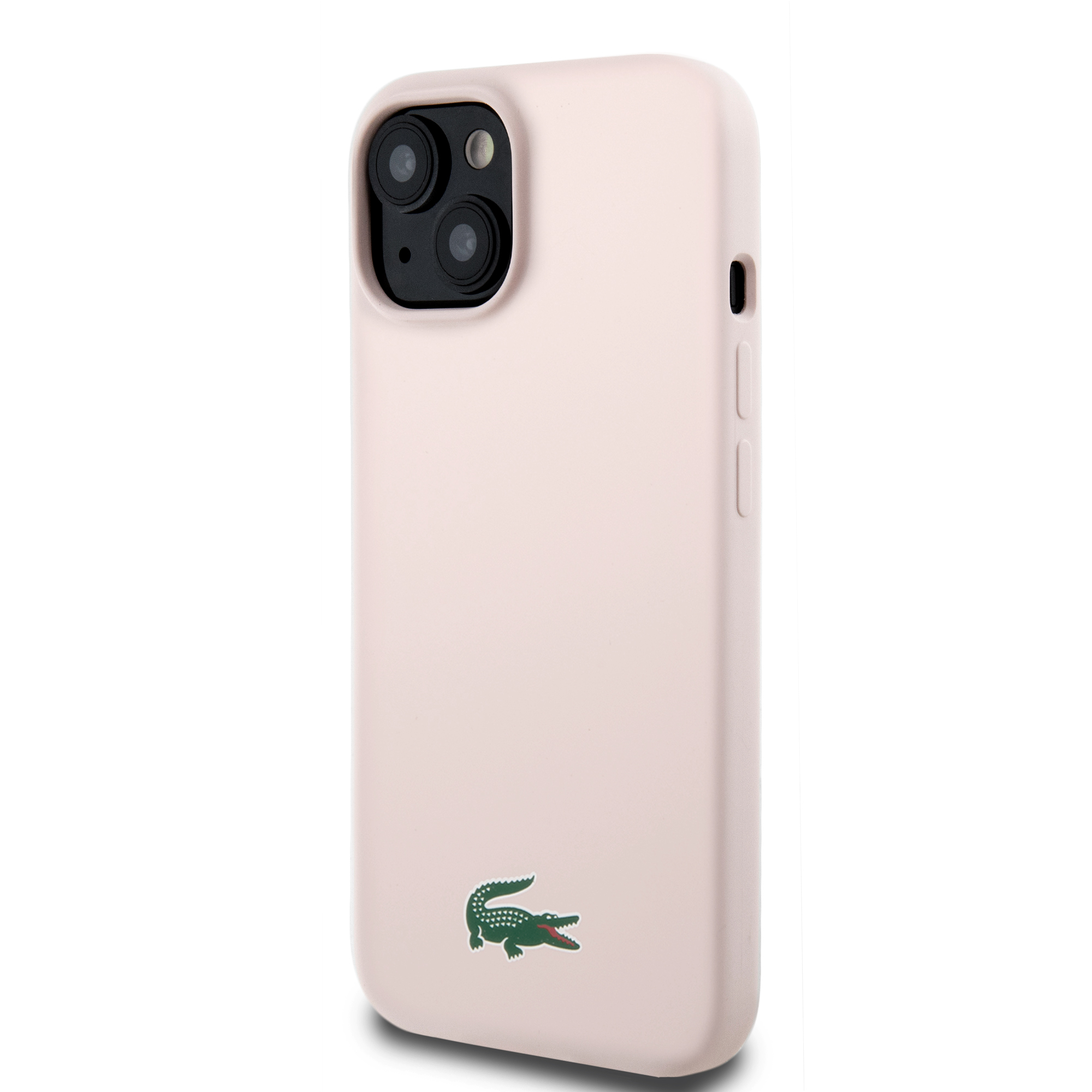 iPhone 15 - LACOSTE Hard Case With Magsafe Silicone Croc Logo Pink - 2